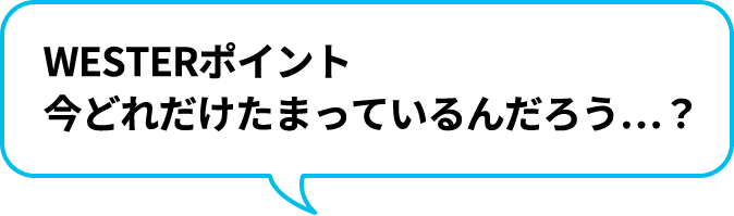 WESTERポイント今どれだけたまっているんだろう…？