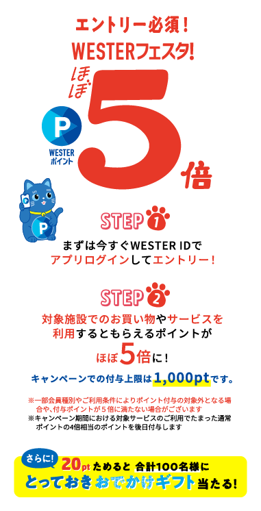 ポイントほぼ5倍 WESTERフェスタ!