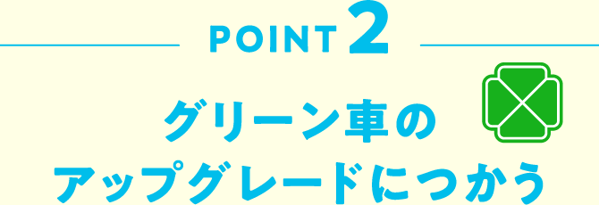 POINT2 グリーン車のアップグレードにつかう